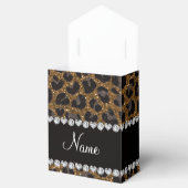 名前をカスタムする金ゴールドグリッターレオパード印刷 フェイバーボックス (オープン)