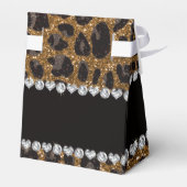 名前をカスタムする金ゴールドグリッターレオパード印刷 フェイバーボックス (裏面サイド)
