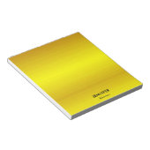 名前をカスタムする金ゴールド勾配 ノートパッド (アングル)