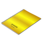 名前をカスタムする金ゴールド勾配 ノートブック (左側)