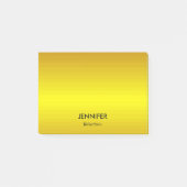 名前をカスタムする金ゴールド勾配 ポストイット (正面)