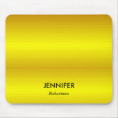 名前をカスタムする金ゴールド勾配 マウスパッド (正面)