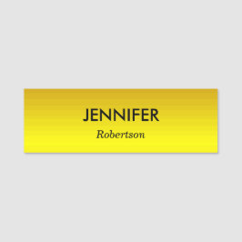 名前をカスタムする金ゴールド勾配 名札