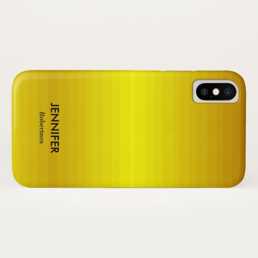 名前をカスタムする金ゴールド勾配 Case-Mate iPhoneケース (裏面(横))