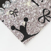 名前をカスタムする銀グリッターチアリーティング フリースブランケット (角)