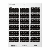 名前をカスタムする銀グリッター星と月 ラベル (フルシート)