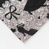 名前をカスタムする銀グリッター社交ダンス踊り フリースブランケット (角)