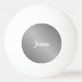 名前をカスタムする銀勾配 卓球ボール (正面)
