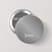 名前をカスタムする銀勾配 缶バッジ (正面&裏面)