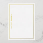 名前をカスタムする銀金ゴールド実在箔ノートカード 箔招待状 (正面)