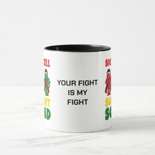 名前をカスタムする鎌状細胞支援チーム マグカップ (中央)