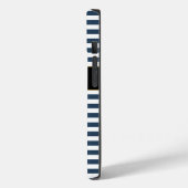 名前をカスタムする青/白ストライプ色 Case-Mate iPhoneケース (裏面 / 左)