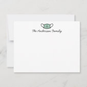 名前をカスタムする顔マスクスクリプトメディカルナースドクター ノートカード (正面)