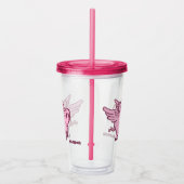 名前をカスタムする飛んでいる豚 アクリルタンブラー (右)