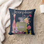 名前をカスタムする香水ボトル逆模様 クッション (ブランケット)