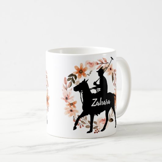 名前をカスタムする馬 コーヒーマグカップ (正面右)