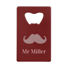 名前をカスタムする髭の追加 クレジットカード栓抜き