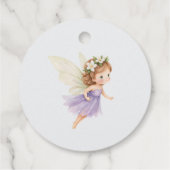 名前をカスタムする魔法フェアリーピンクマッシュルーム誕生日 フェイバータグ (裏面)