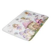 名前をカスタムする魔法フェアリーピンクマッシュルーム バスマット (アングル)