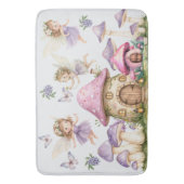 名前をカスタムする魔法フェアリーピンクマッシュルーム バスマット (正面縦)