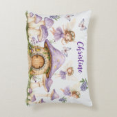 名前をカスタムする魔法妖精パープルガーデン アクセントクッション (正面(垂直))