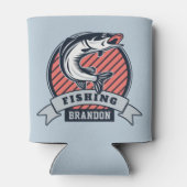 名前をカスタムする魚釣りロゴ缶クーラー 缶クーラー (裏面)