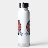 名前をカスタムする魚釣り ウォーターボトル (左面)