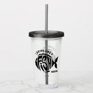 名前をカスタムする魚 アクリルタンブラー