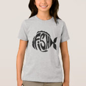 名前をカスタムする魚 トライブレンドＴシャツ (正面)