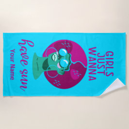 名前をカスタムする鮮やかカラフル夏ビーチタオル ビーチタオル