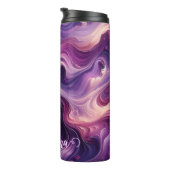 名前をカスタムする鮮やかパープル注絵を描流効果 タンブラー (回転右)