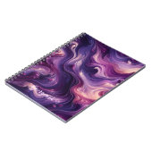 名前をカスタムする鮮やかパープル注絵を描流効果 ノートブック (左側)