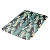 名前をカスタムする鯨模様 バスマット (アングル)