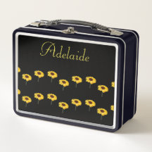 名前をカスタムする黄色のひまわり黒