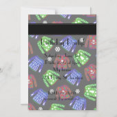 名前をカスタムする黒の醜いクリスマスセーターの柄 マグネット招待状 (正面)