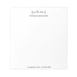 名前をカスタムする黒文字Nのモダン机から ノートパッド