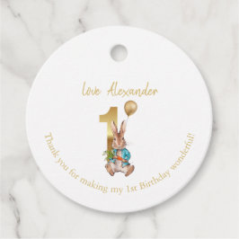 名前をカスタムする1歳の誕生日ピーター金ゴールド フェイバータグ