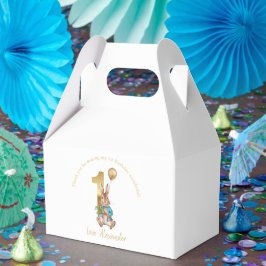 名前をカスタムする1歳の誕生日ピーター金ゴールド フェイバーボックス