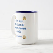 名前をカスタムする10代の若者非遅延エネル救ギーのモード ツートーンマグカップ (正面左)