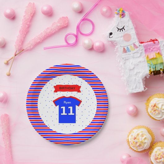 名前をカスタムする11歳の誕生日ガールズパーティー ペーパープレート (パーティー)