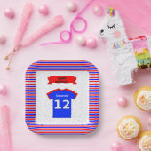 名前をカスタムする12th誕生日パーティースクエア ペーパープレート (パーティー)