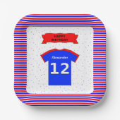 名前をカスタムする12th誕生日パーティースクエア ペーパープレート (正面)