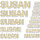 名前をカスタムする15サイズズシンプルゴールデン シール (正面)