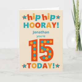 名前をカスタムする15th誕生日お尻ホレー カード