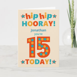 名前をカスタムする15th誕生日お尻ホレー カード