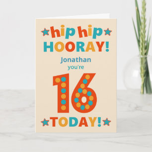 名前をカスタムする16th誕生日お尻ホレー カード