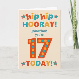 名前をカスタムする17th誕生日お尻ホレー カード