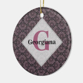 名前をカスタムする1920sダスキーバラフローラ前頭曼荼羅 セラミックオーナメント (左)