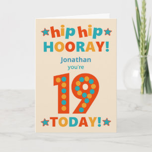 名前をカスタムする19th誕生日お尻ホレー カード