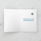 名前をカスタムする20th誕生日お尻ホレー カード (内部)